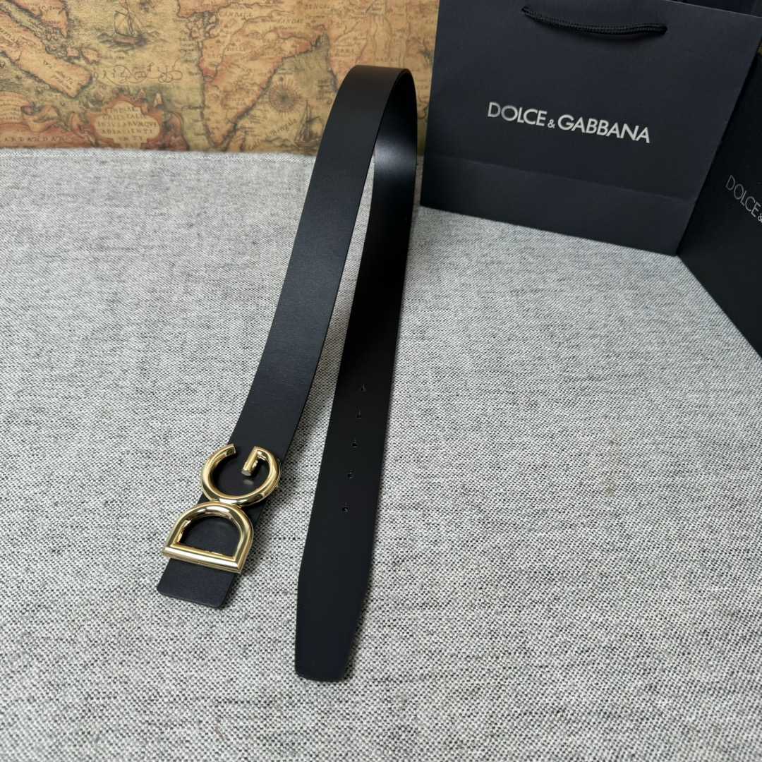 Dolce & Gabbana DG Logo-buckle Leather Belt   40mm - EUR FASHION