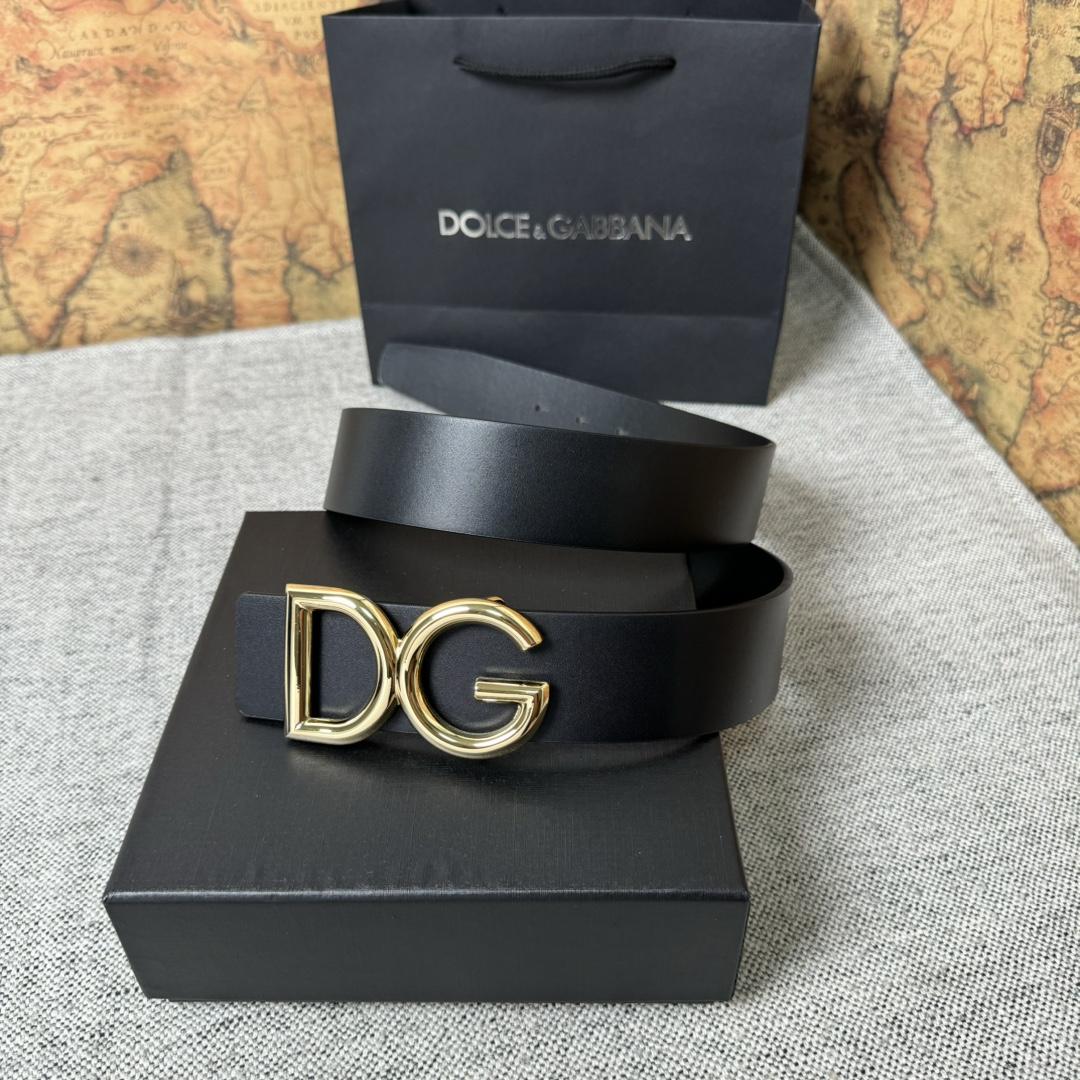 Dolce & Gabbana DG Logo-buckle Leather Belt   40mm - EUR FASHION