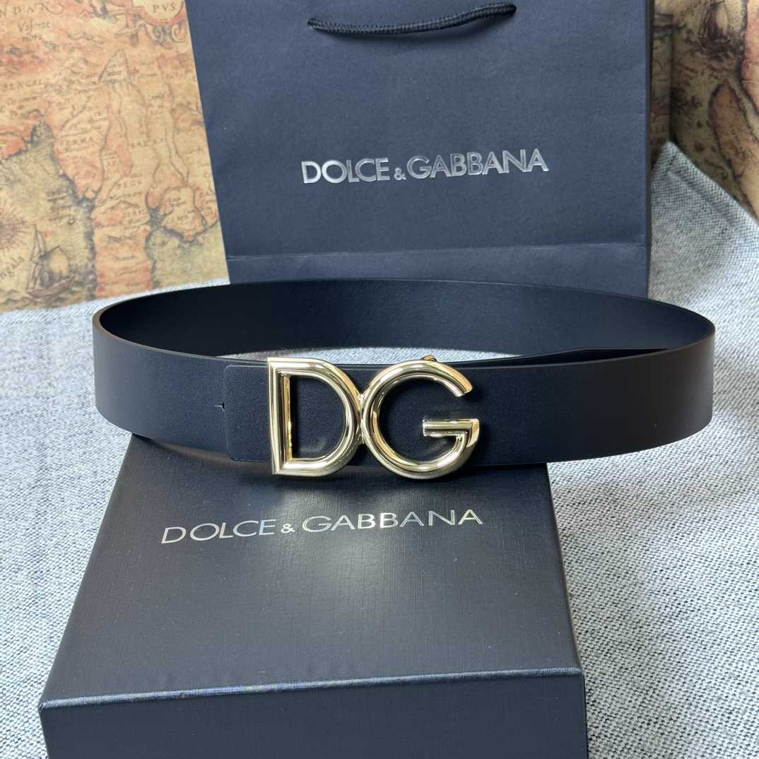 Dolce & Gabbana DG Logo-buckle Leather Belt   40mm - EUR FASHION