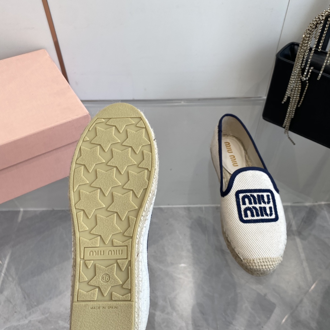 Miu Miu Cotton Drill Espadrilles - EUR FASHION