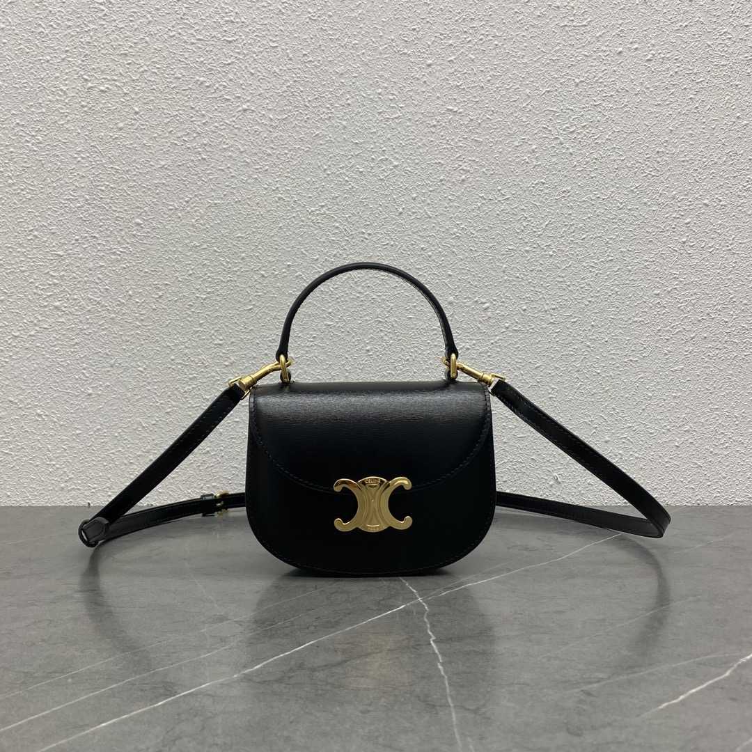 Celine Mini Besace Clea In Shiny Calfskin - EUR FASHION