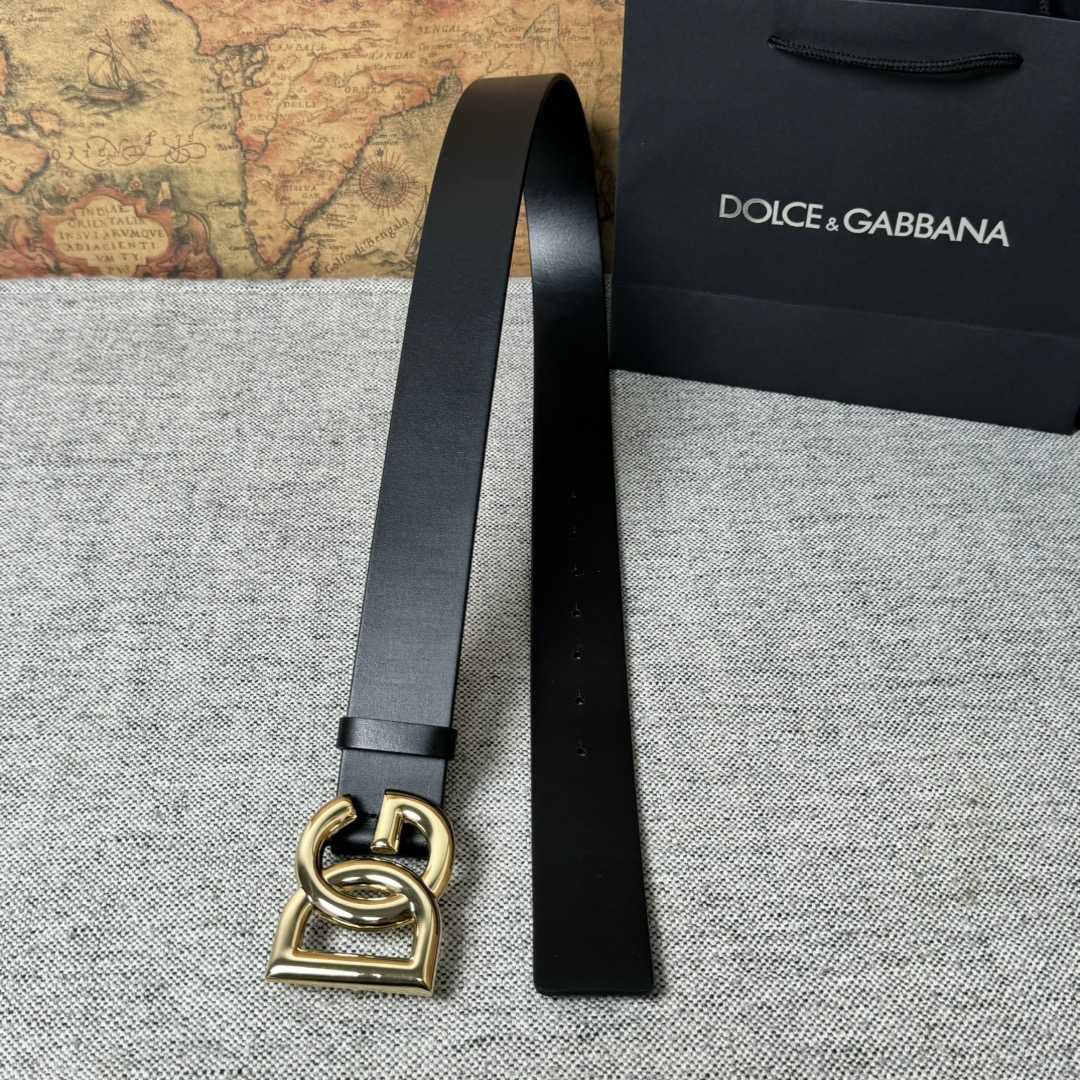 Dolce & Gabbana DG Logo-buckle Leather Belt   40mm - EUR FASHION