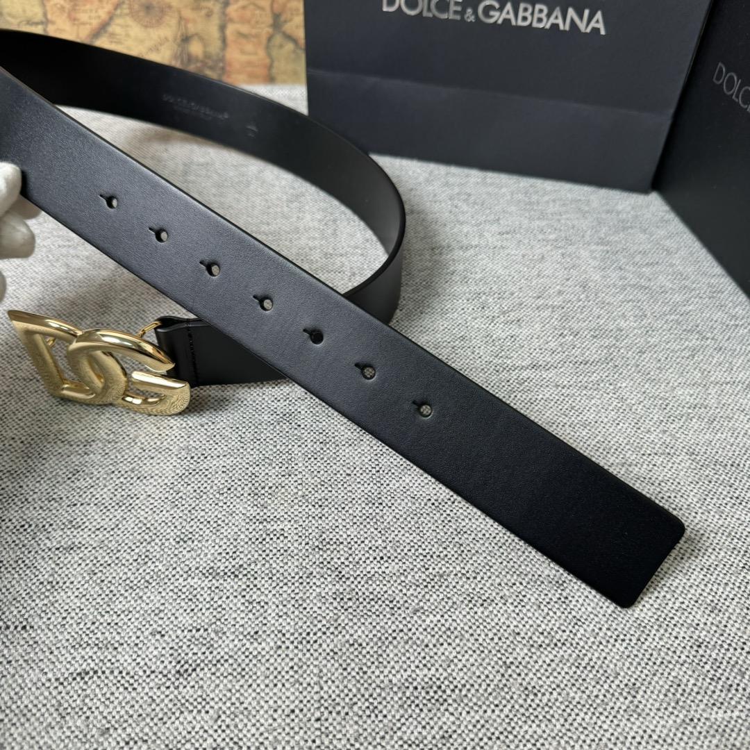 Dolce & Gabbana DG Logo-buckle Leather Belt   40mm - EUR FASHION