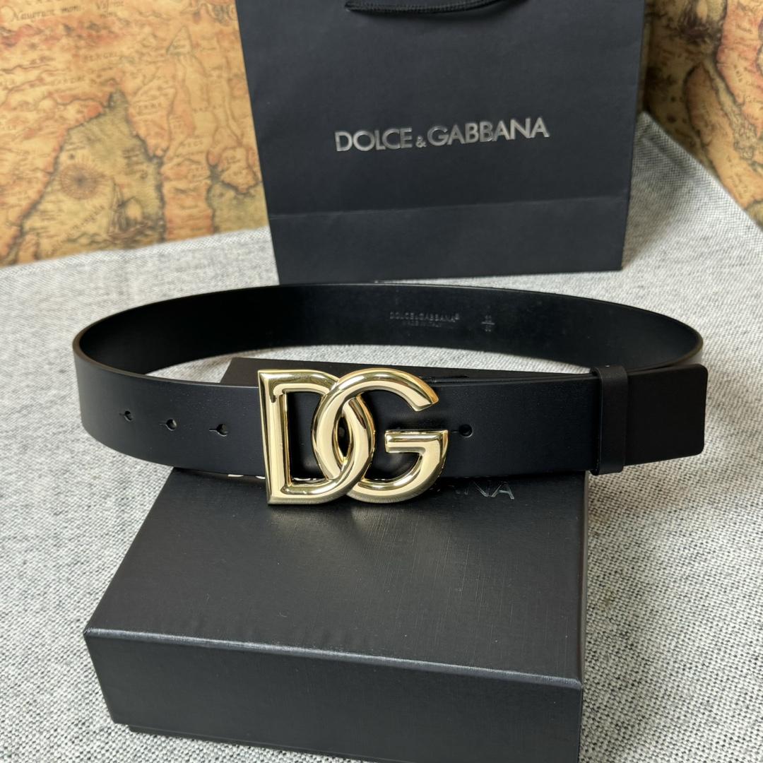 Dolce & Gabbana DG Logo-buckle Leather Belt   40mm - EUR FASHION