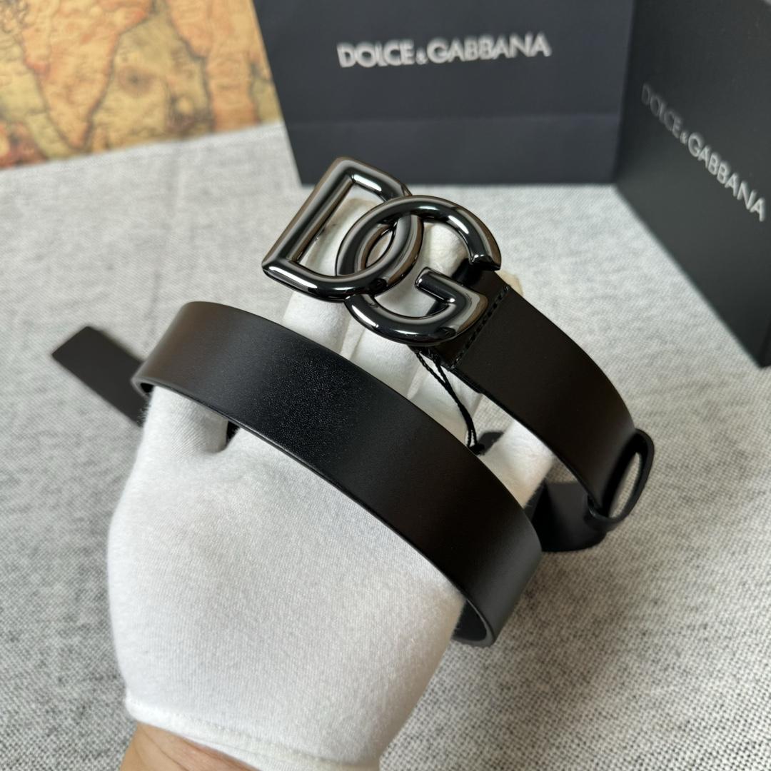 Dolce & Gabbana DG Logo-buckle Leather Belt   35mm - EUR FASHION