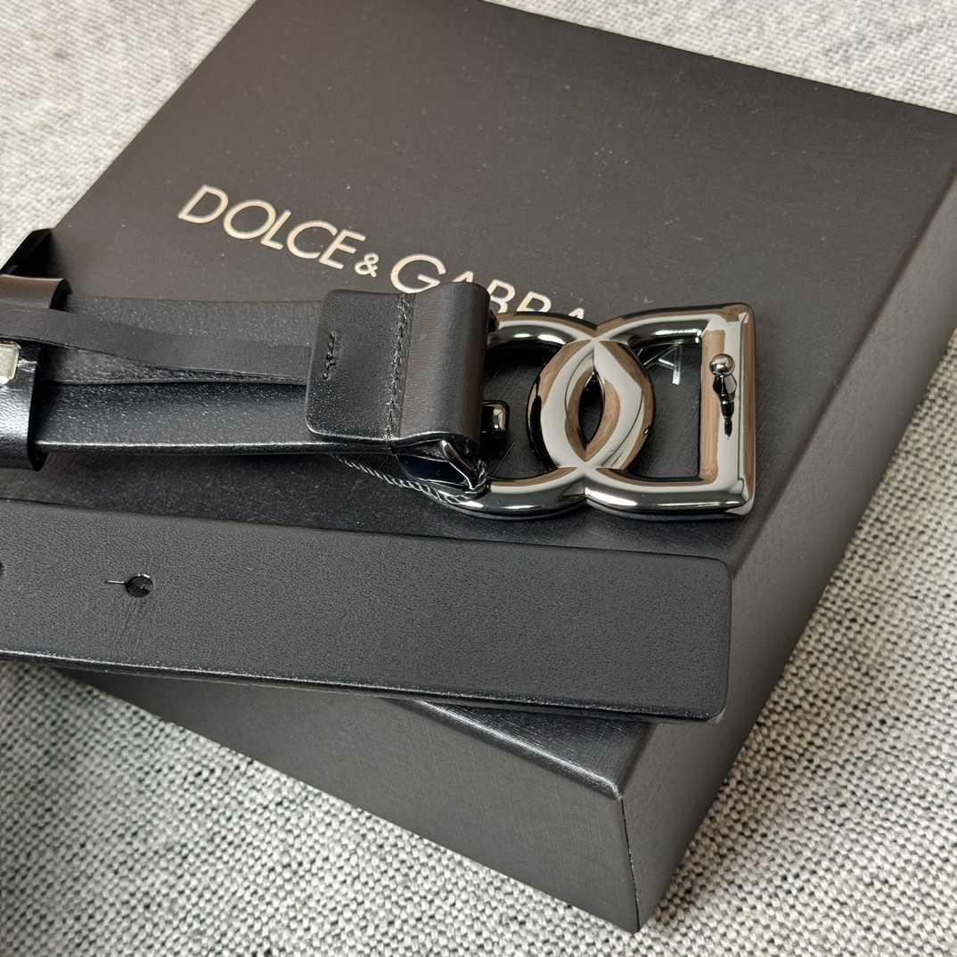 Dolce & Gabbana DG Logo-buckle Leather Belt   35mm - EUR FASHION