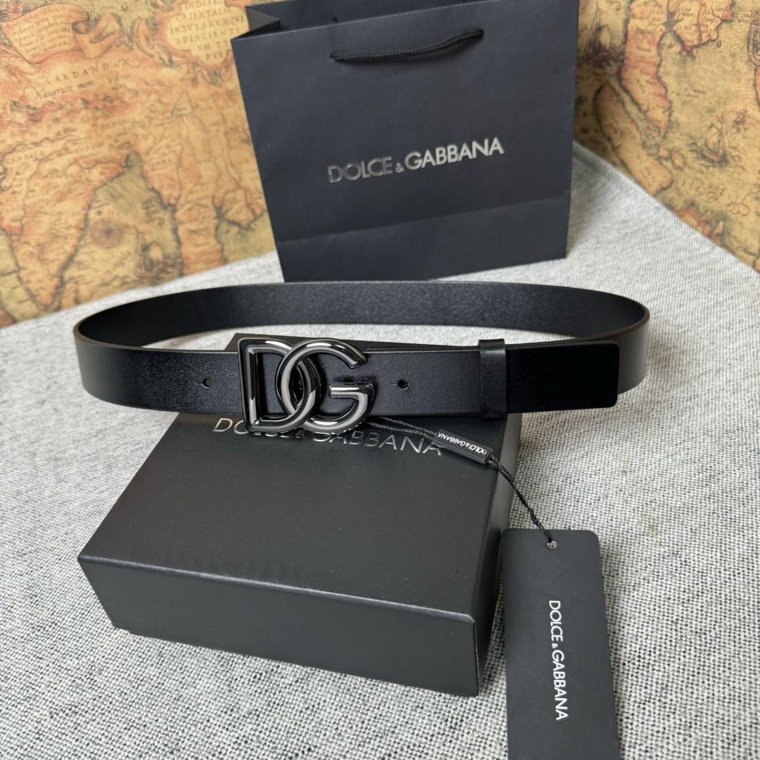 Dolce & Gabbana DG Logo-buckle Leather Belt   35mm - EUR FASHION