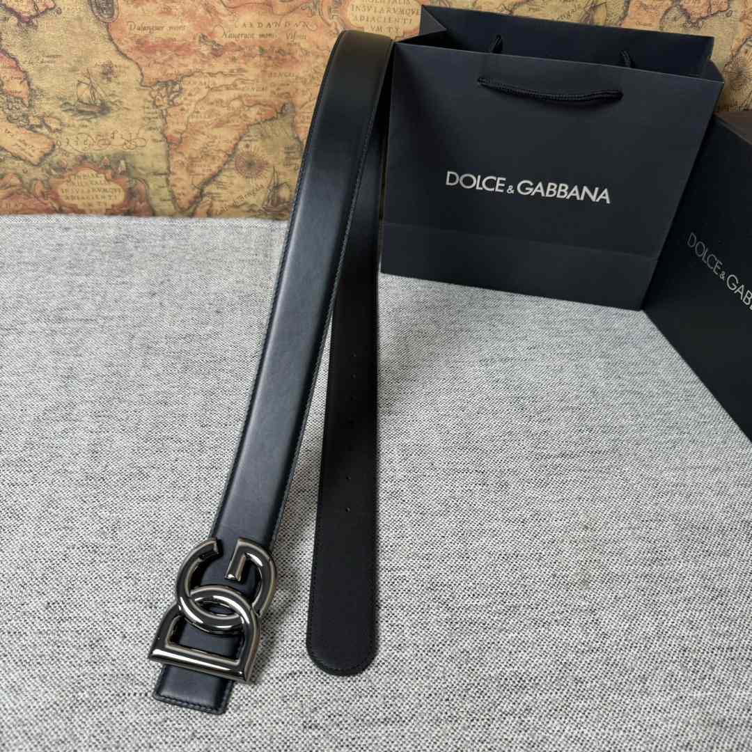 Dolce & Gabbana DG Logo-buckle Leather Belt   40mm - EUR FASHION