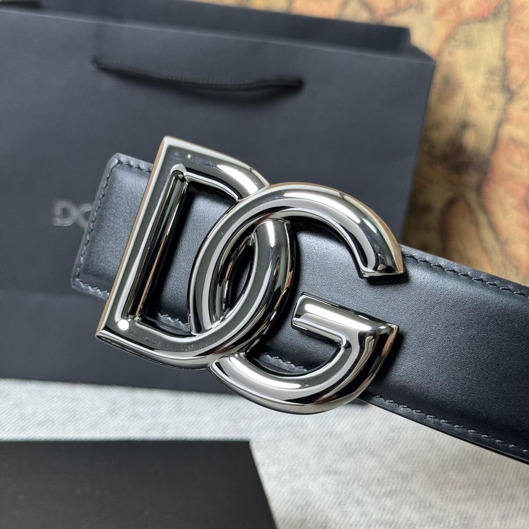 Dolce & Gabbana DG Logo-buckle Leather Belt   40mm - EUR FASHION