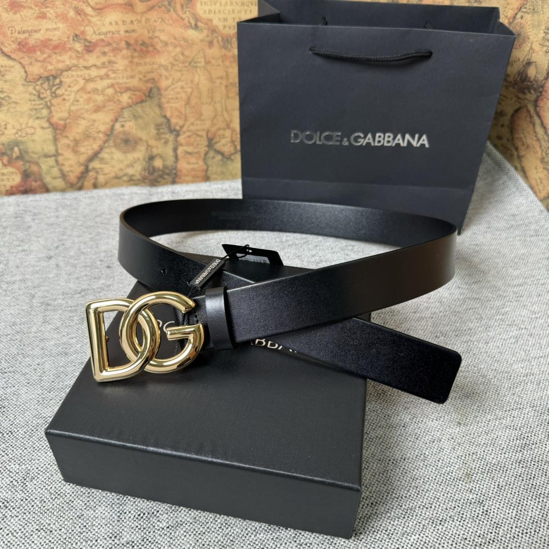 Dolce & Gabbana DG Logo-buckle Leather Belt   35mm - EUR FASHION