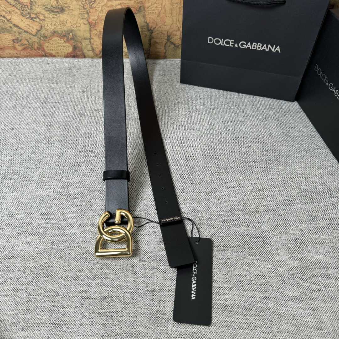 Dolce & Gabbana DG Logo-buckle Leather Belt   35mm - EUR FASHION