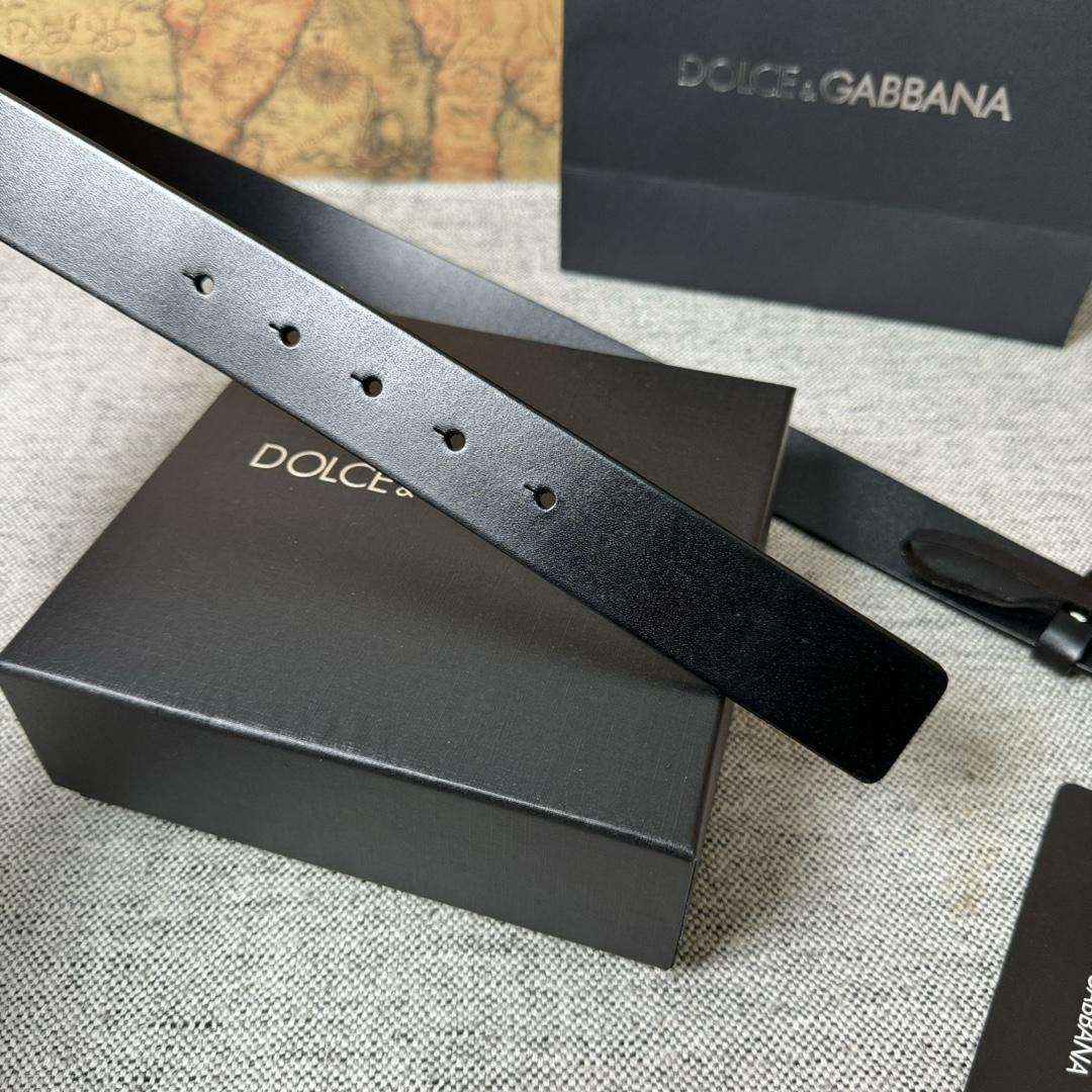 Dolce & Gabbana DG Logo-buckle Leather Belt   35mm - EUR FASHION