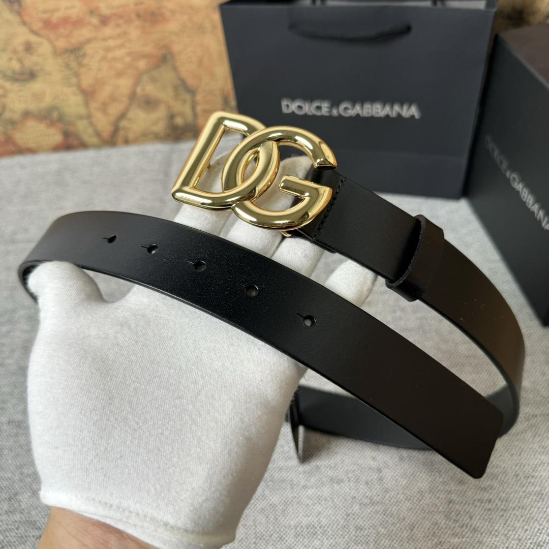 Dolce & Gabbana DG Logo-buckle Leather Belt   35mm - EUR FASHION