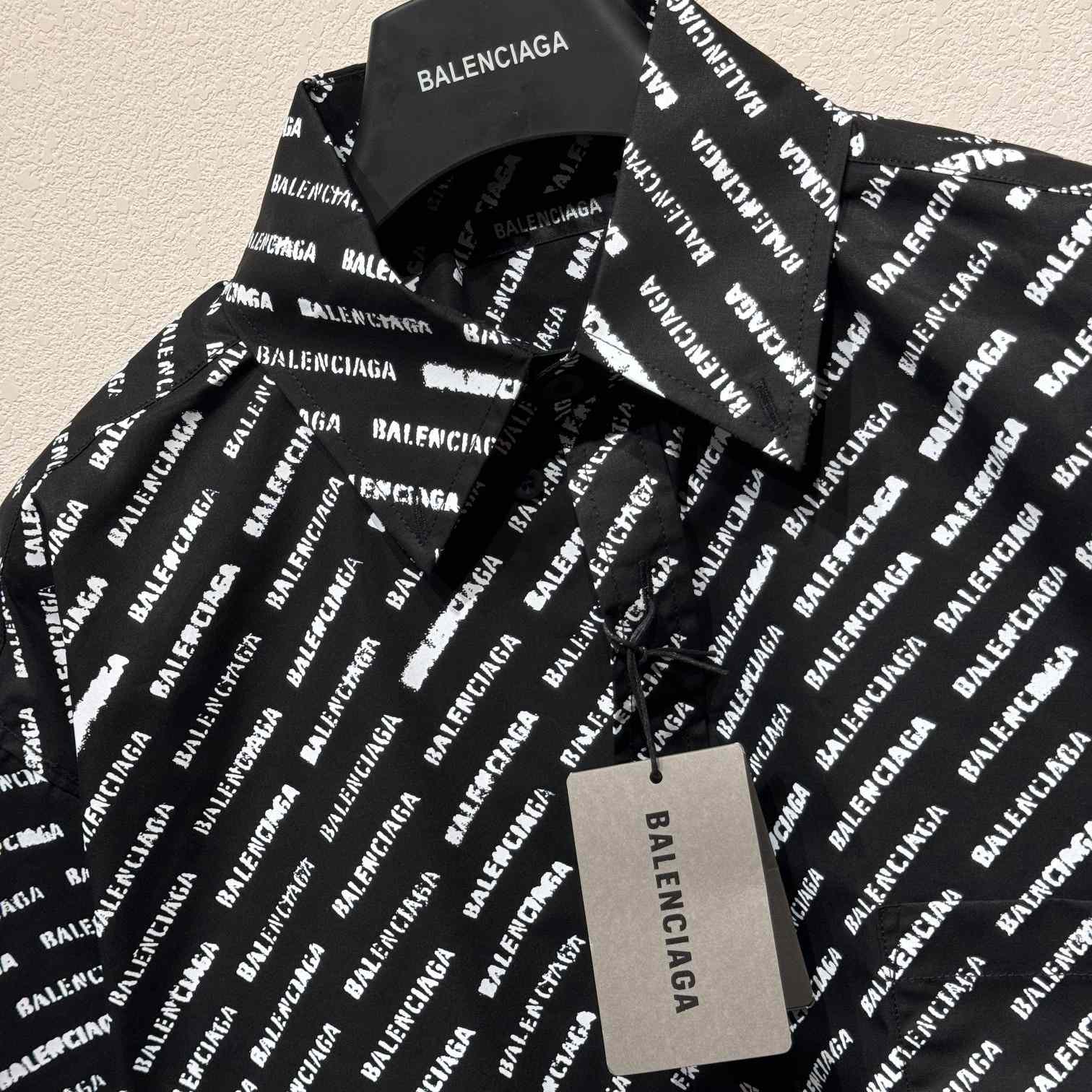 Balenciaga All Over Logo Printed Shirt - EUR FASHION