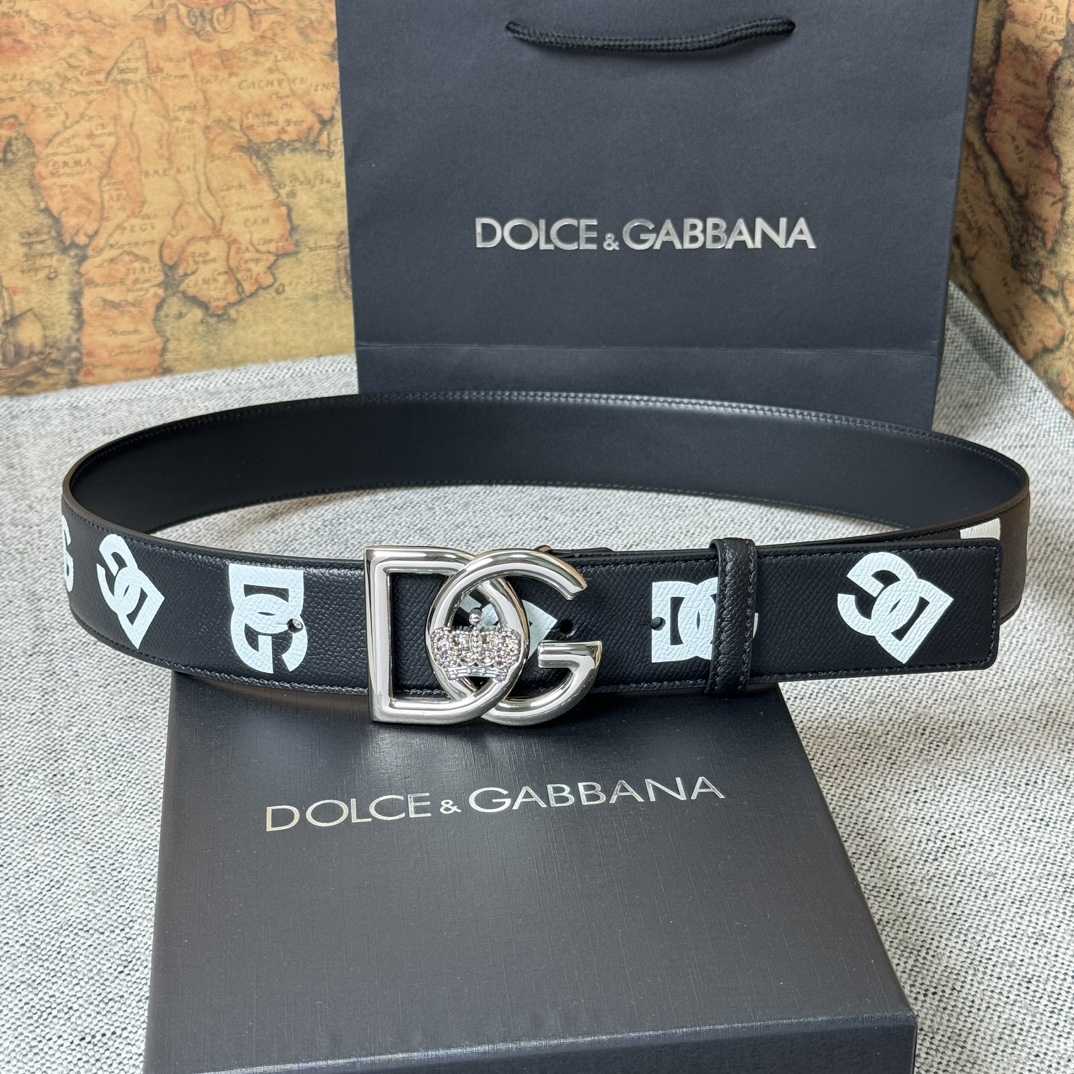 Dolce & Gabbana Logo-Printed Buckled Belt - EUR FASHION