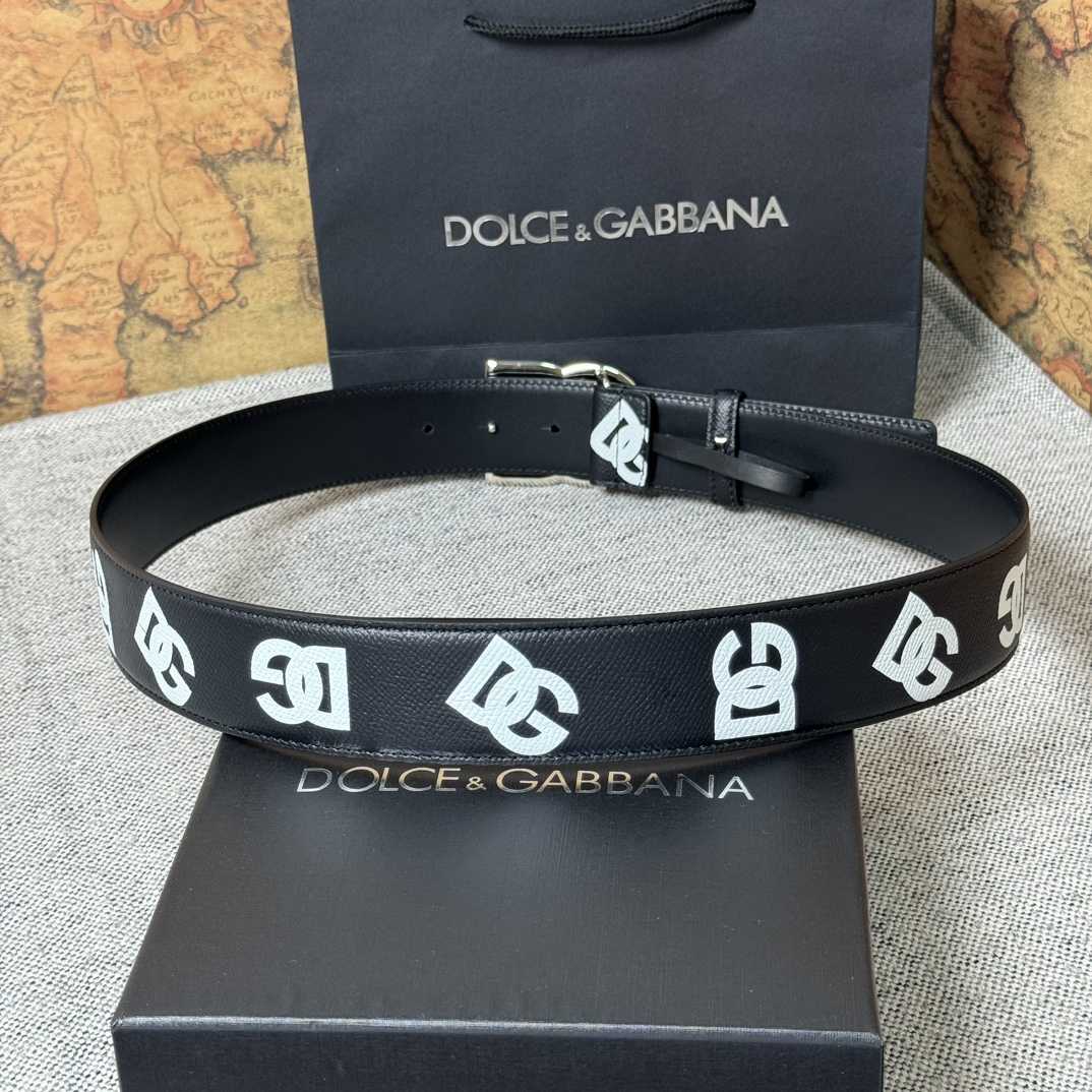 Dolce & Gabbana Logo-Printed Buckled Belt - EUR FASHION