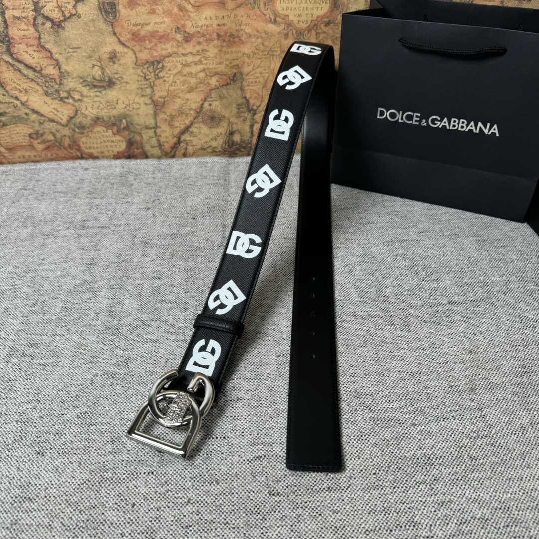 Dolce & Gabbana Logo-Printed Buckled Belt - EUR FASHION