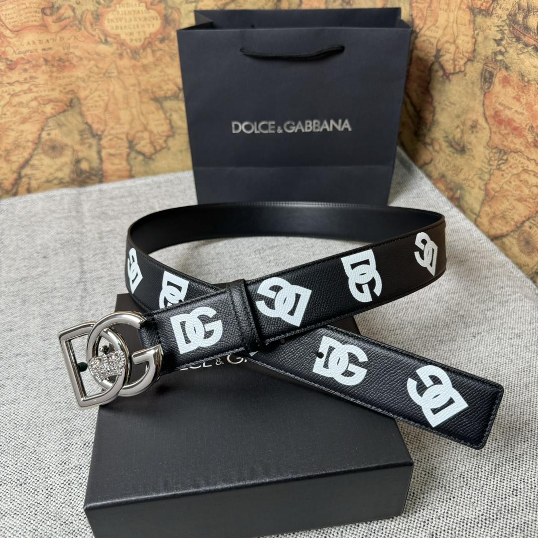 Dolce & Gabbana Logo-Printed Buckled Belt - EUR FASHION