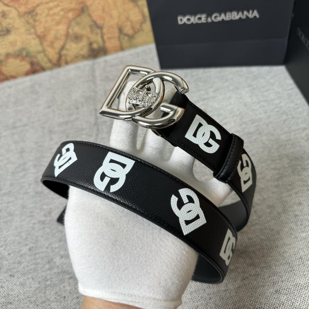 Dolce & Gabbana Logo-Printed Buckled Belt - EUR FASHION