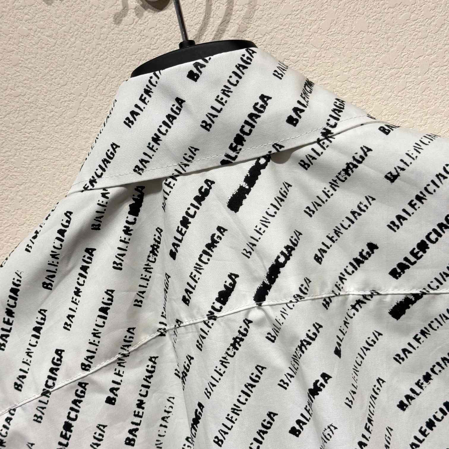 Balenciaga All Over Logo Printed Shirt - EUR FASHION