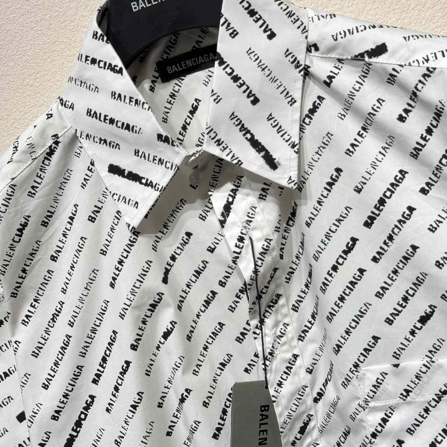 Balenciaga All Over Logo Printed Shirt - EUR FASHION