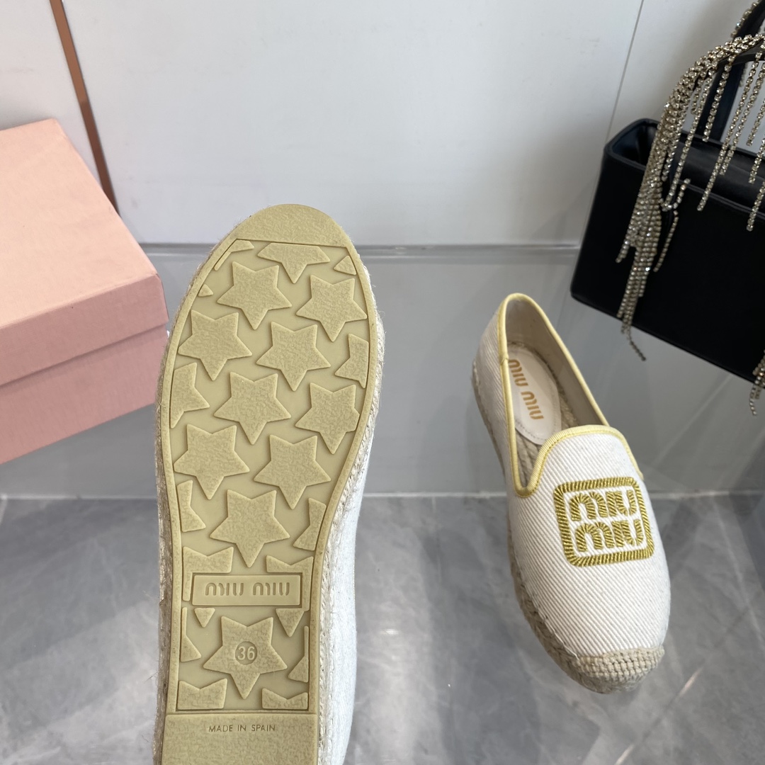 Miu Miu Cotton Drill Espadrilles - EUR FASHION