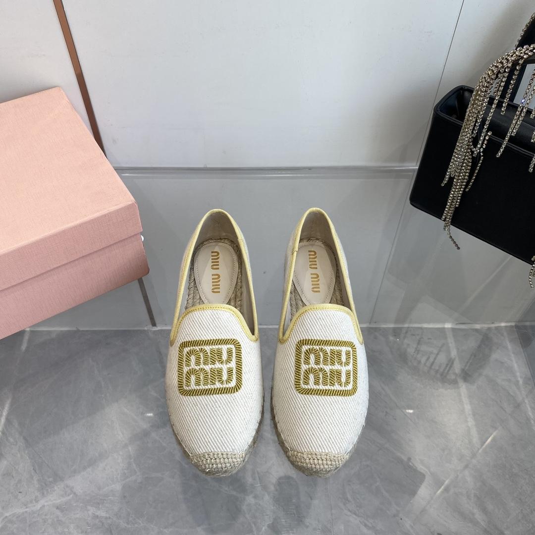 Miu Miu Cotton Drill Espadrilles - EUR FASHION