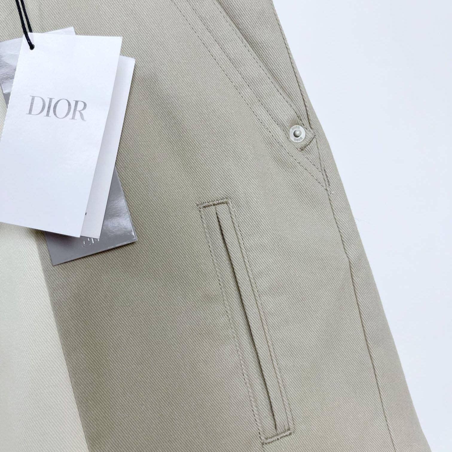 Dior Bermuda Shorts Beige Cotton Gabardine - EUR FASHION