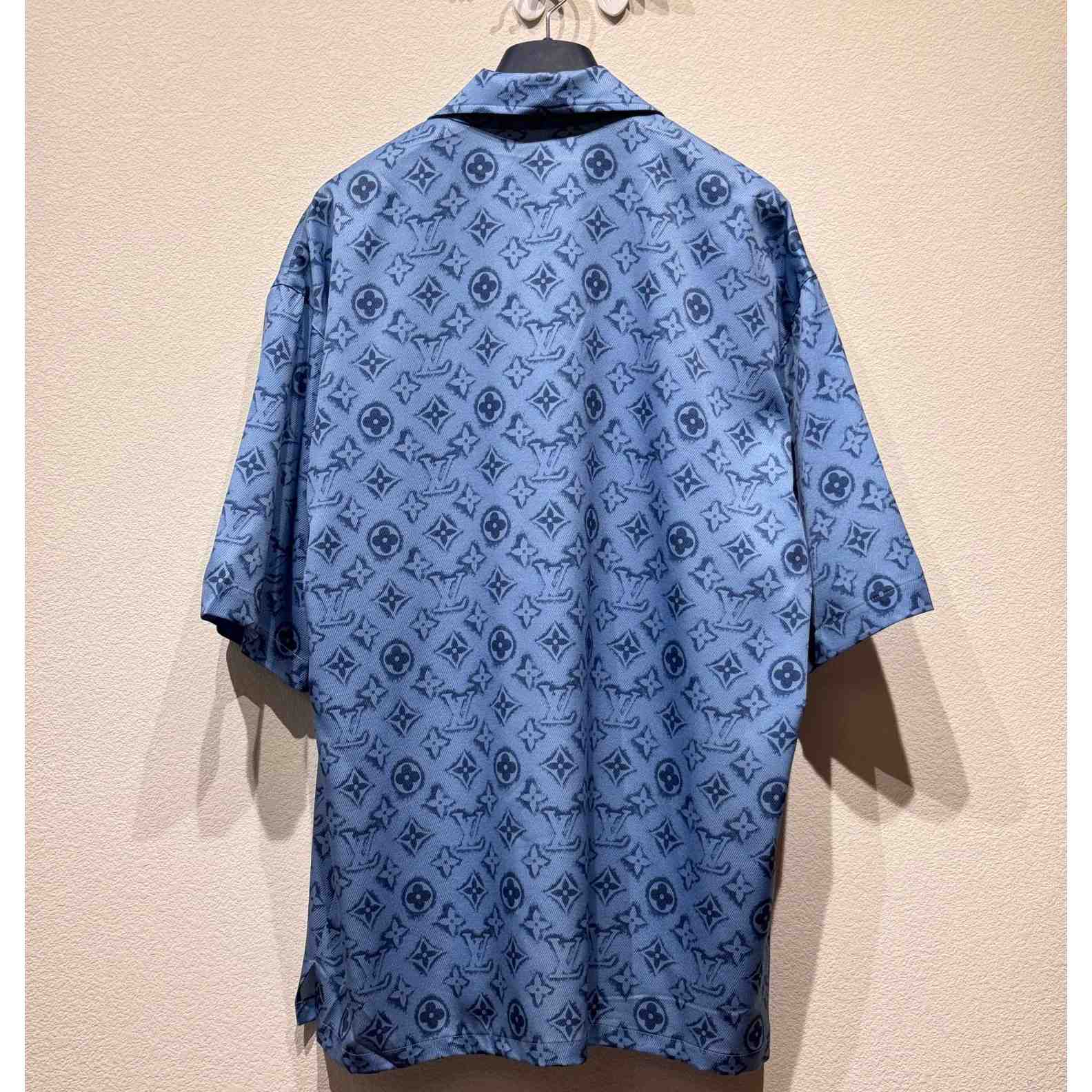 Louis Vuitton Monogram Short-Sleeved Chambray Shirt   - EUR FASHION