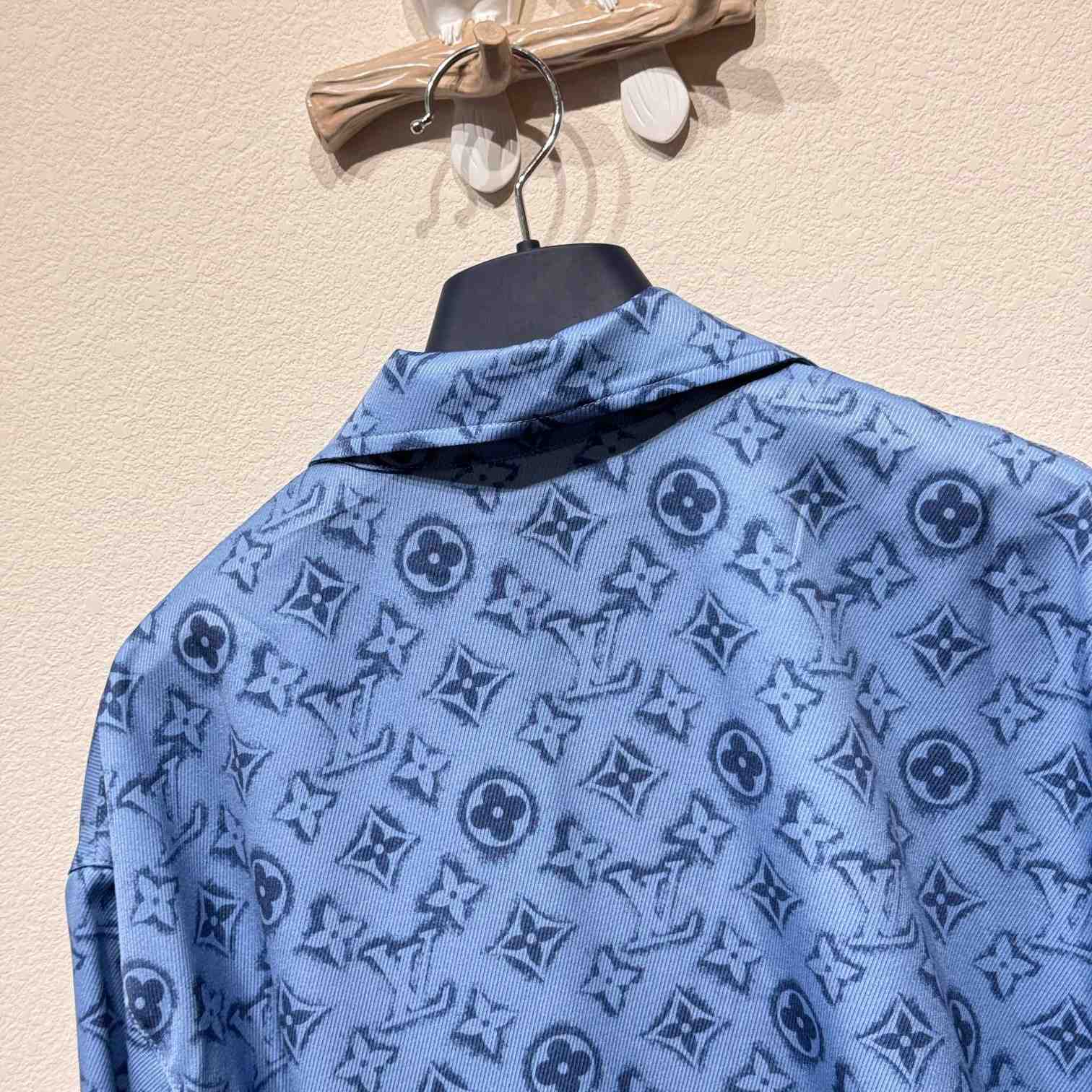 Louis Vuitton Monogram Short-Sleeved Chambray Shirt   - EUR FASHION