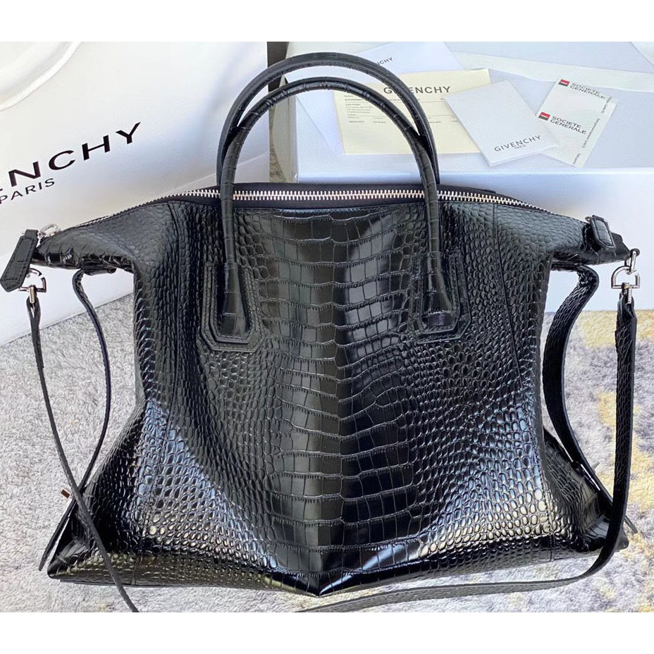 Givenchy Antigona Bag In Crocodile Effect Leather (45x9x35cm) - EUR FASHION