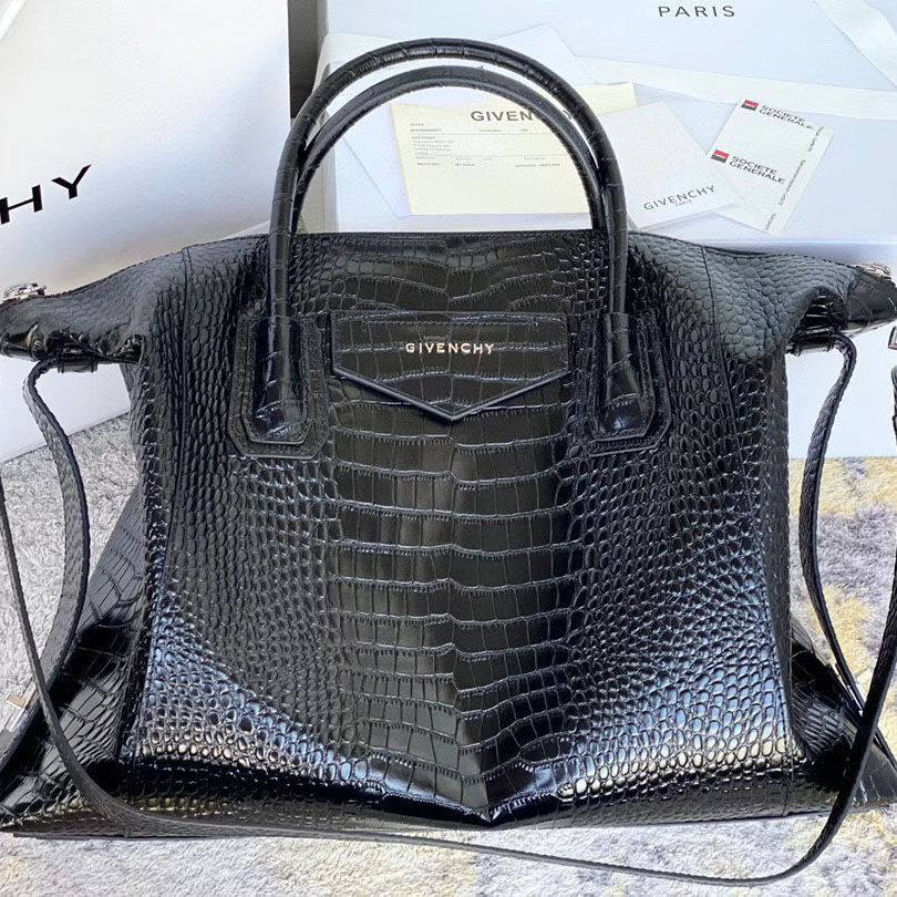 Givenchy Antigona Bag In Crocodile Effect Leather (45x9x35cm) - EUR FASHION