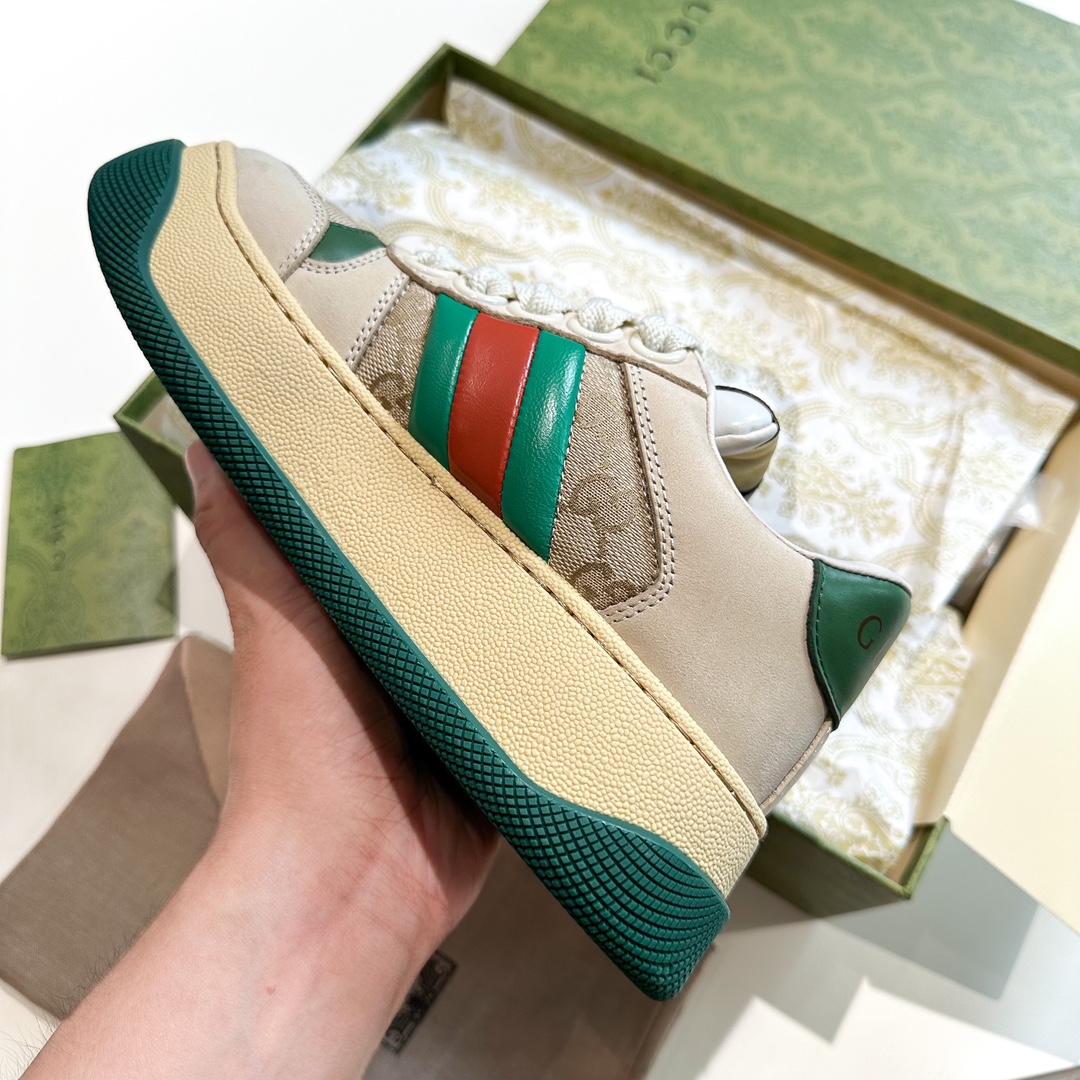 Gucci  Women's Screener Trainer With Web - EUR FASHION