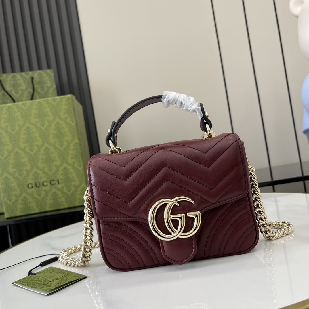 Gucci GG Marmont Mini Top Handle Bag - EUR FASHION