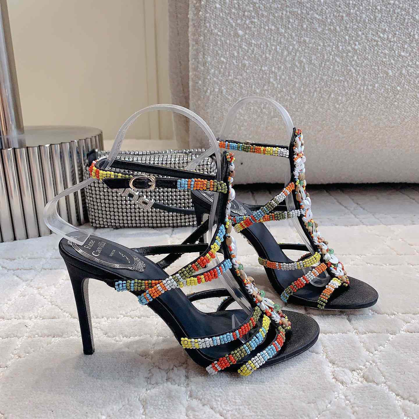 Rene Caovilla Rebecca 90mm Sandals - EUR FASHION