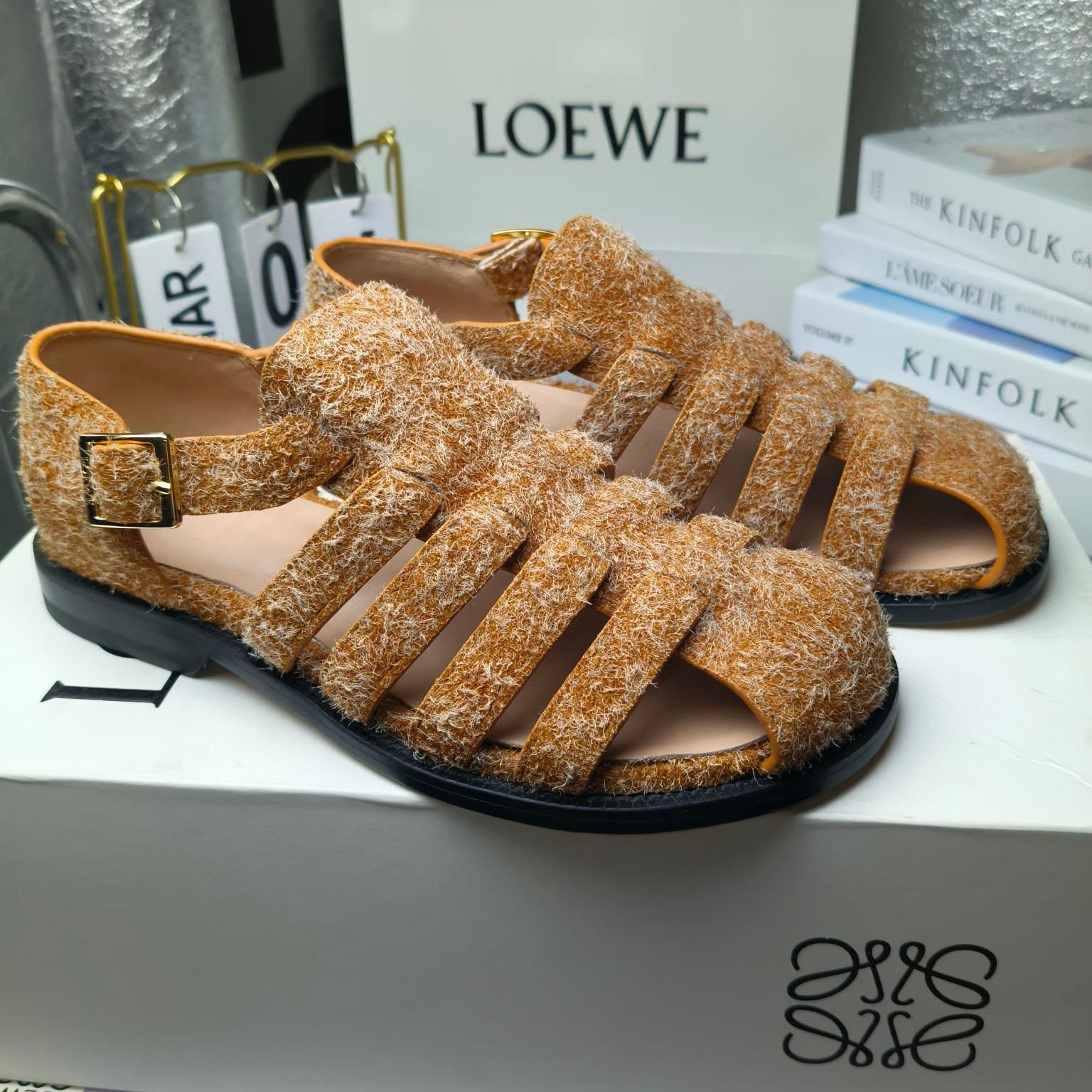 Loewe Campo Sandal In Brushed Suede - EUR FASHION