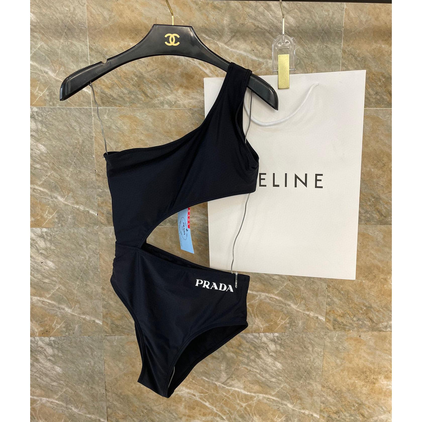 Prada One-shoulder Cut-out Swimsuit - EUR FASHION