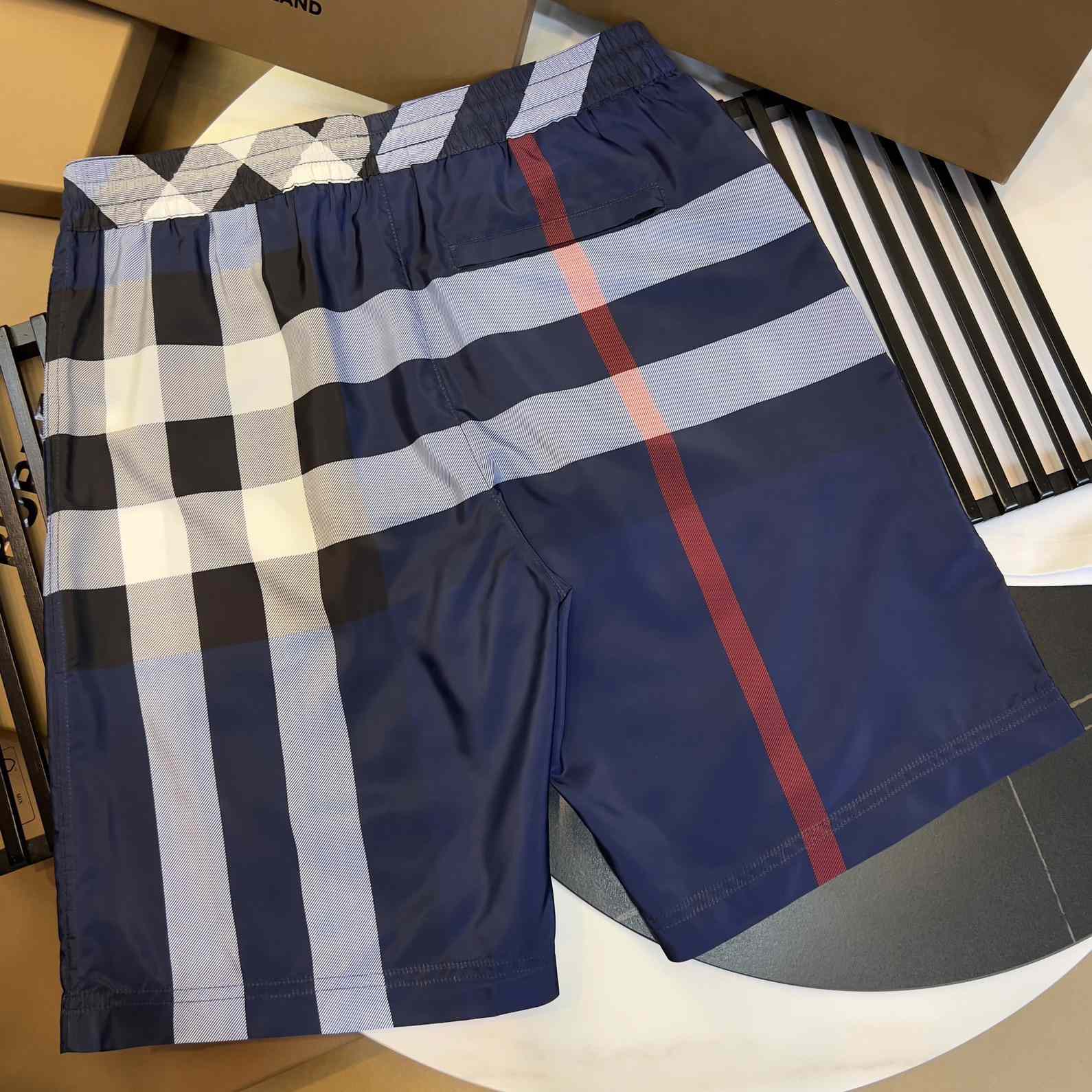 Burberry Checkered Twill Swim Shorts - EUR FASHION