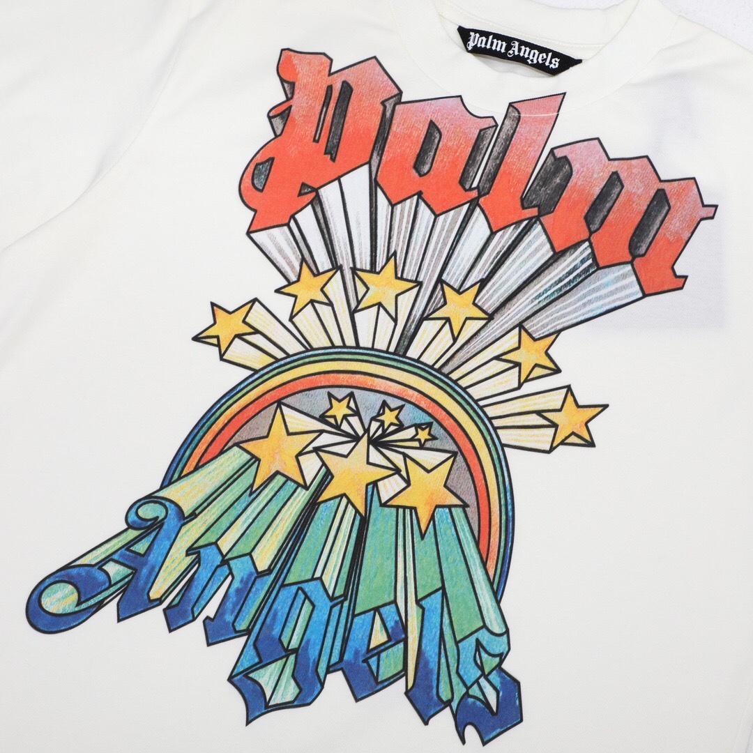 Palm Angels Rainbow Stars T-Shirt  - EUR FASHION