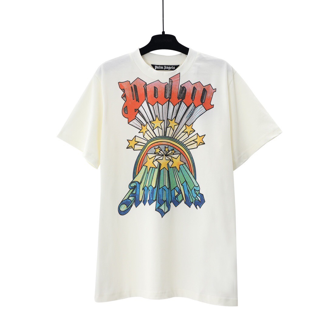 Palm Angels Rainbow Stars T-Shirt  - EUR FASHION