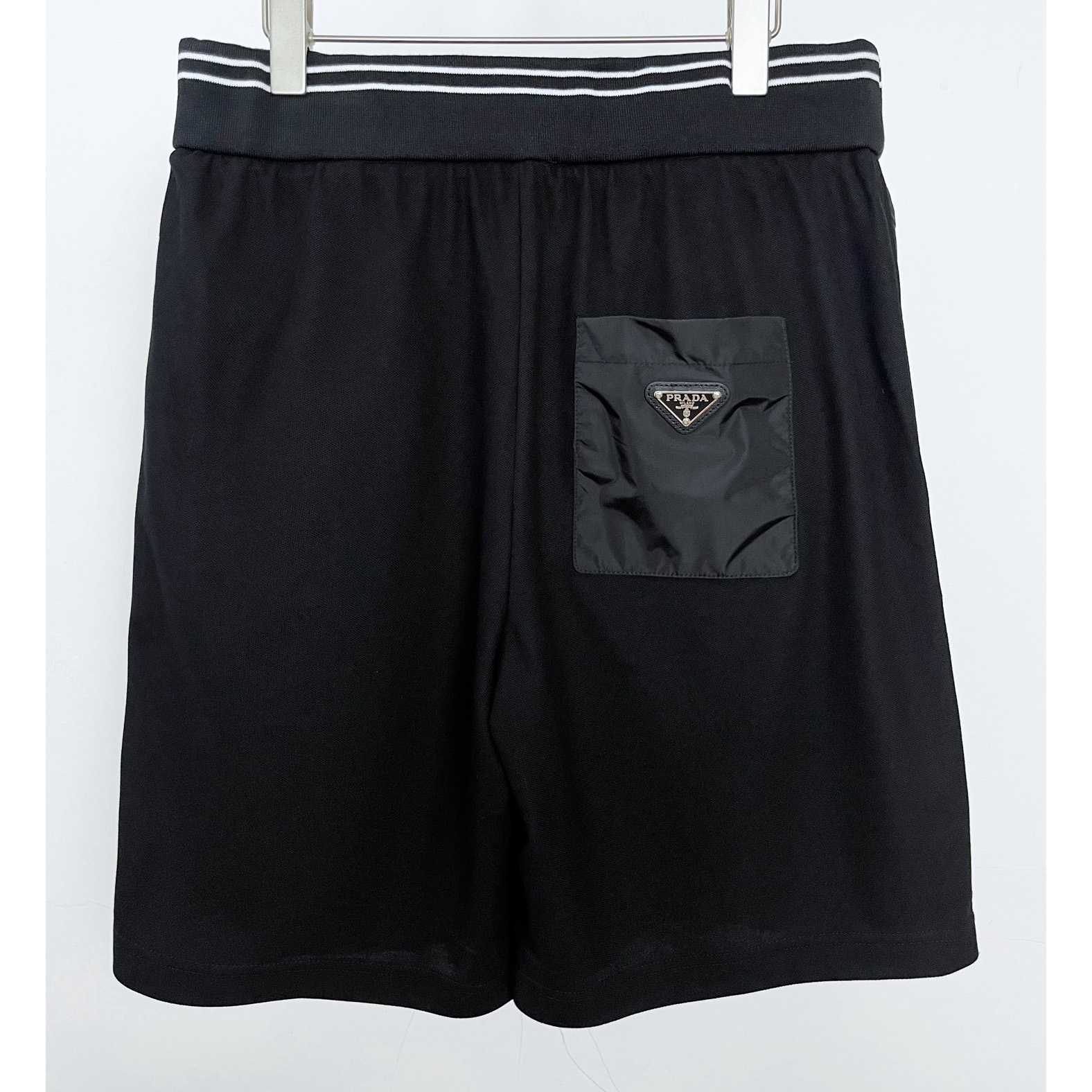 Prada Piqué Bermudas With Re-Nylon Details - EUR FASHION