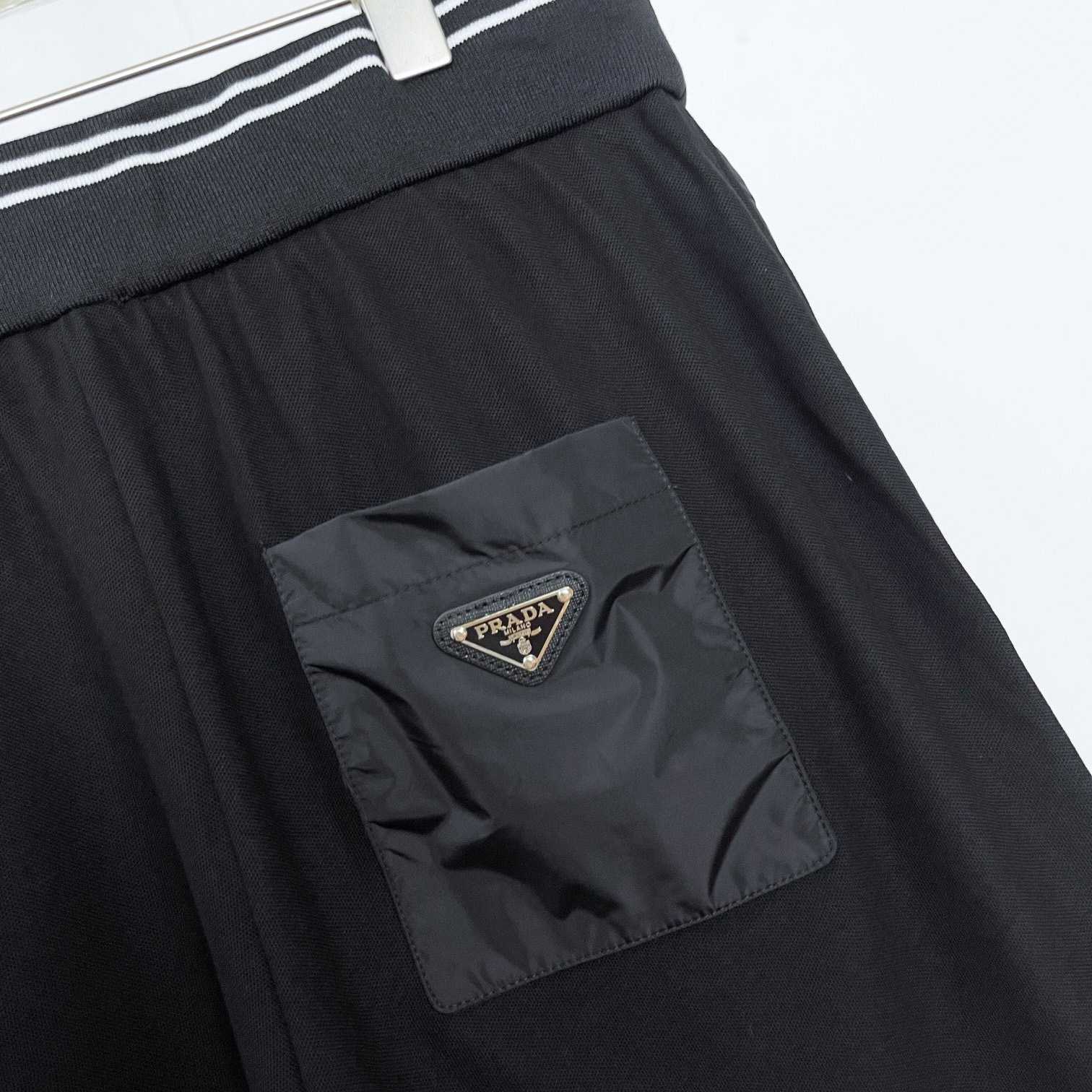 Prada Piqué Bermudas With Re-Nylon Details - EUR FASHION