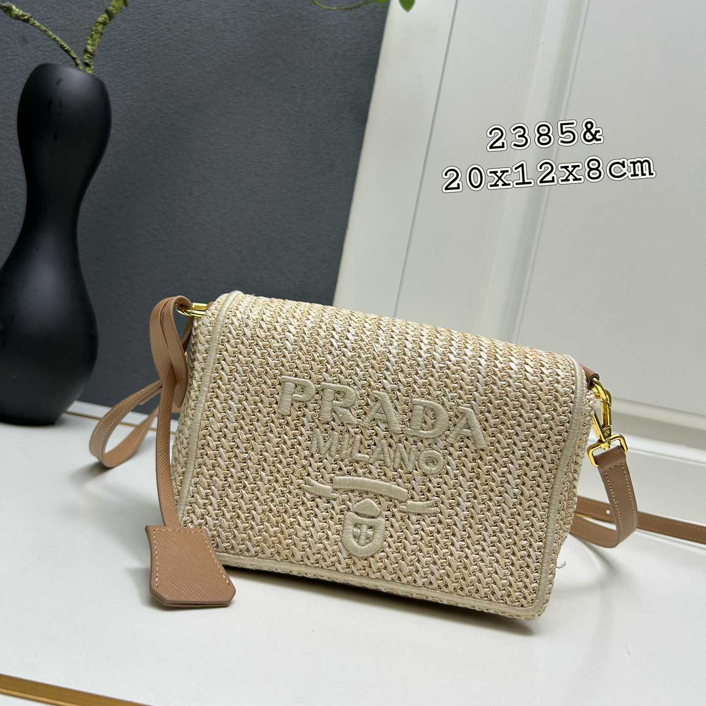 Prada Crochet Card Holder With Shoulder Strap (20x12x8cm) - EUR FASHION