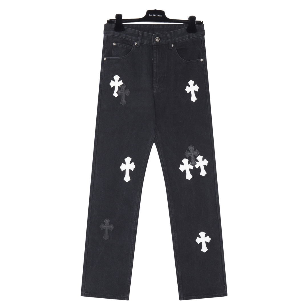 Chrome Hearts Cross Patch Jeans - EUR FASHION