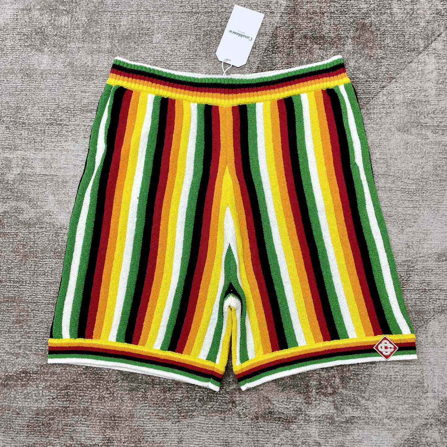 Casablanca Striped Towelling Shorts   D0042 - EUR FASHION