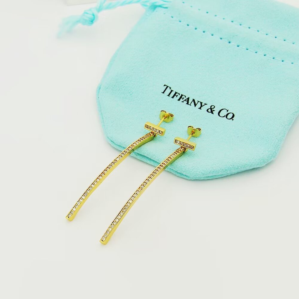 Tiffany & Co. Diamond Bar Earrings - EUR FASHION