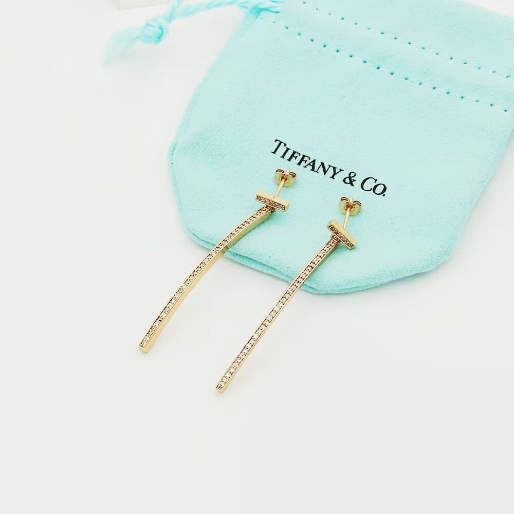 Tiffany & Co. Diamond Bar Earrings - EUR FASHION