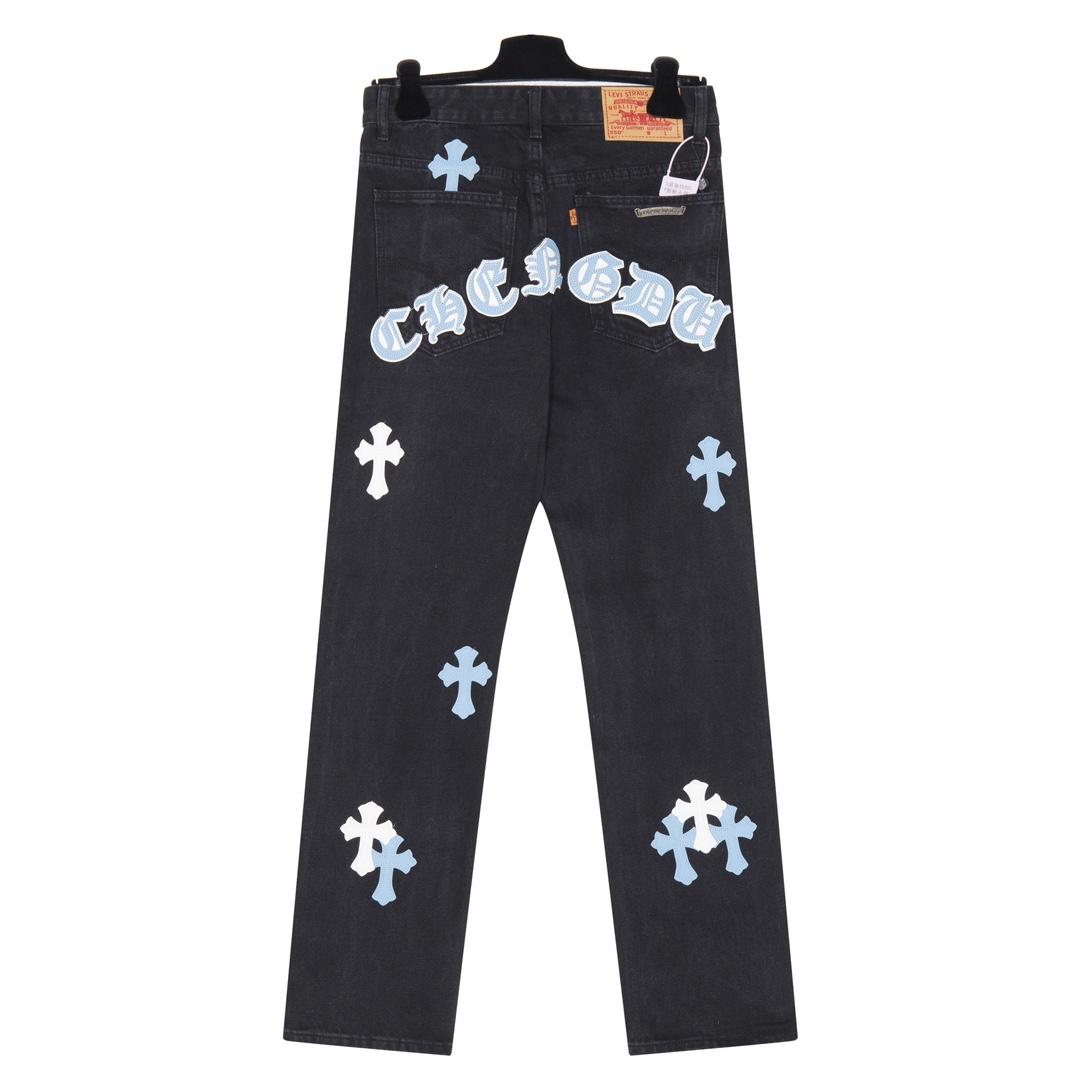 Chrome Hearts Cross Patch Jeans - EUR FASHION