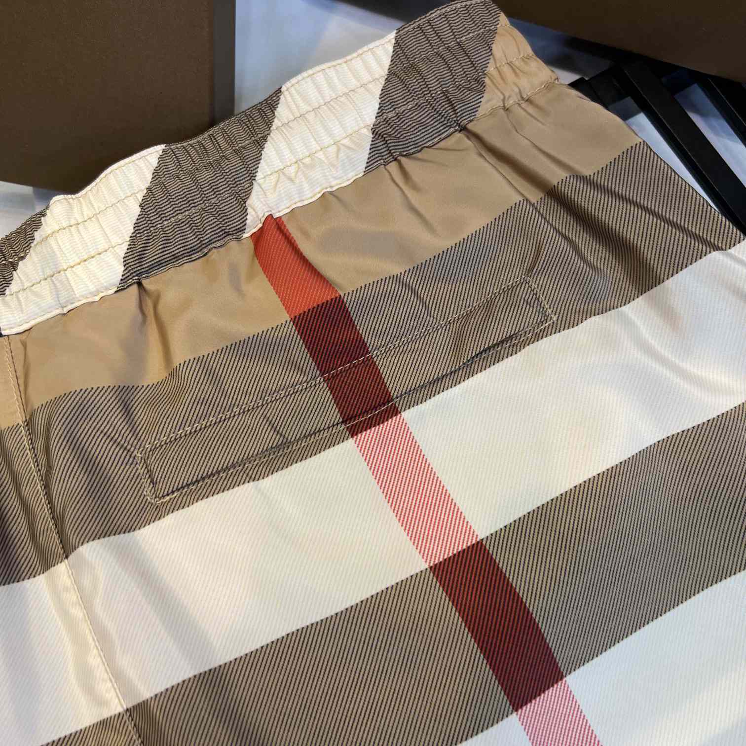 Burberry Checkered Twill Swim Shorts - EUR FASHION