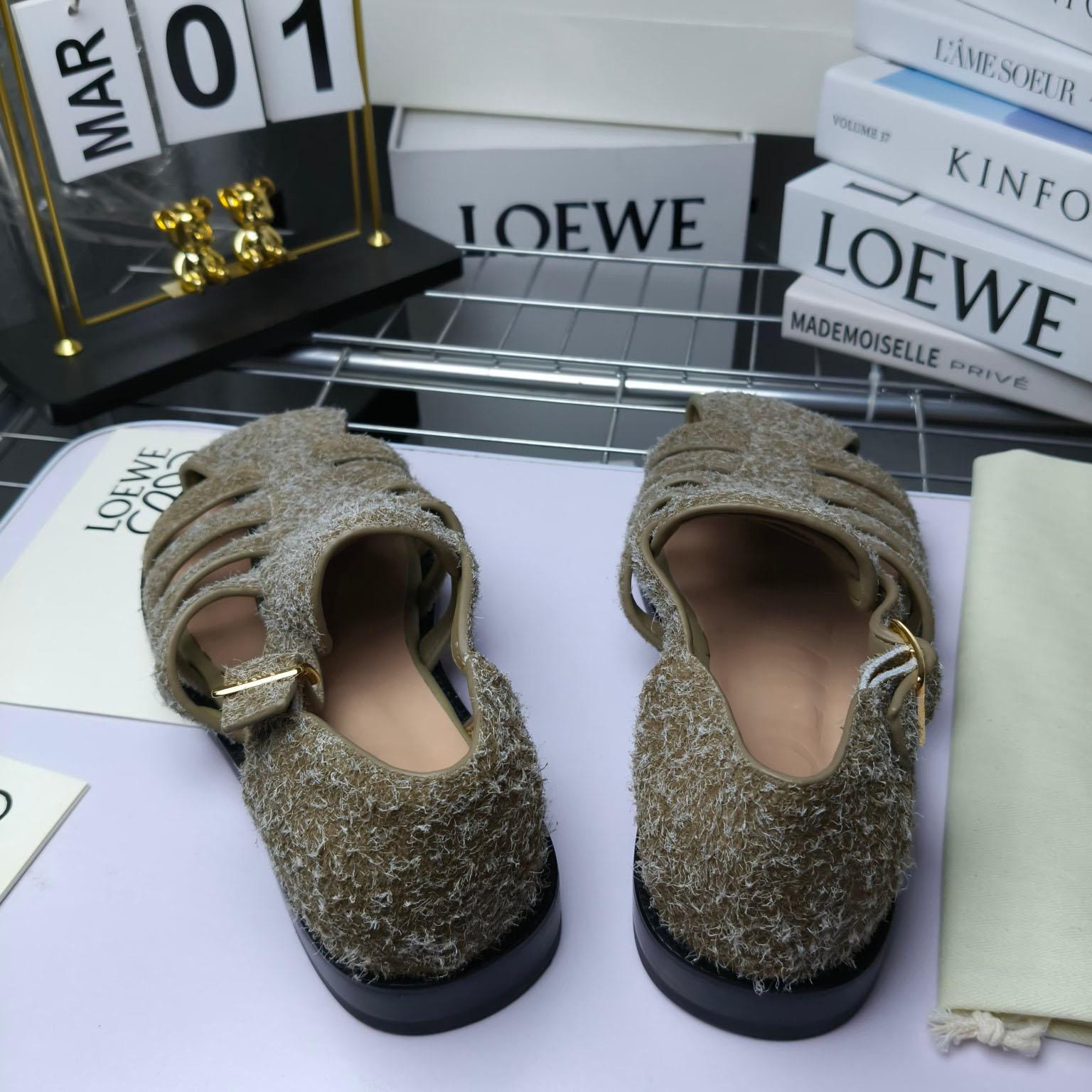 Loewe Campo Sandal In Brushed Suede - EUR FASHION